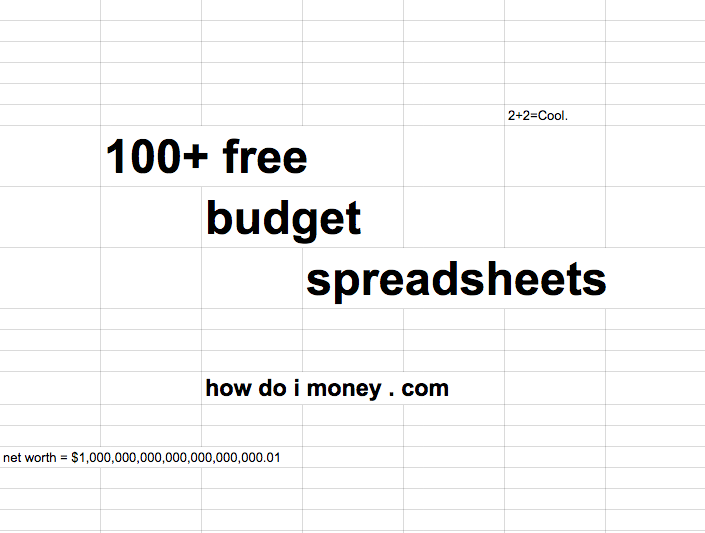 free budget spreadsheets - how do i money